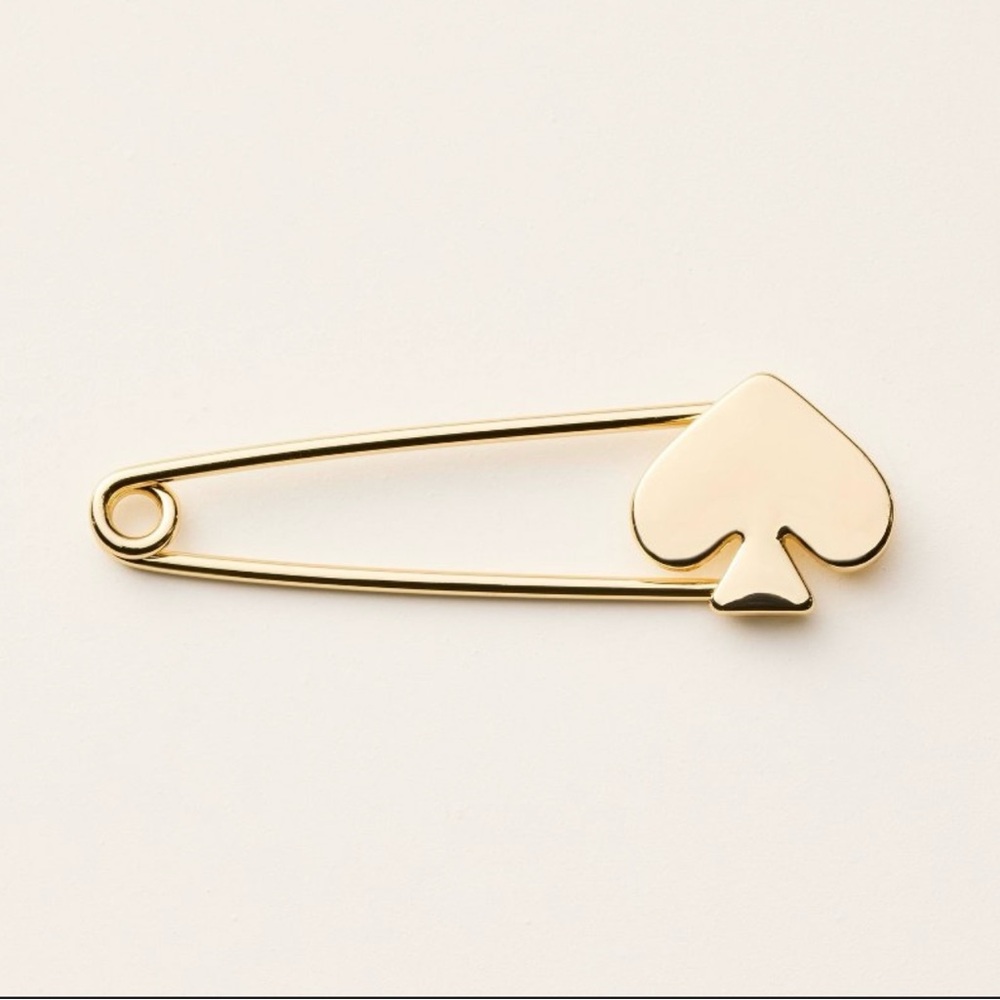 Kate Spade New York x Target spade safety pin brooch gold